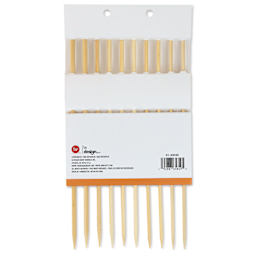 Boye Bamboo Knitting Needles - Set of 5, US 6 - 10, 10" - back of packaging