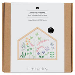 Rico Design Counted Cross Stitch House Kit - Flower Meadow House front of packaging