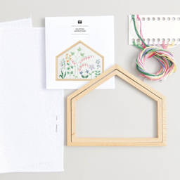 Rico Design Counted Cross Stitch House Kit - Flower Meadow House contents
