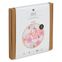 Rico Design Counted Cross Stitch Kit - Cherry Blossom, 15 cm - front of packaging, angled view