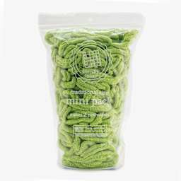 Friendly Loom Traditional Size Cotton Loop Mini Pack - Lime in packaging