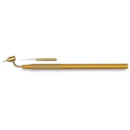 Kemper Fluid Writer Pen - Side view of Thick line pen with cleaning plunger
