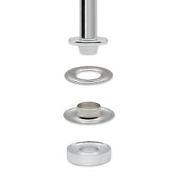 Dritz Grommet Tools, demonstration of the anvil and setter with grommet (not included)