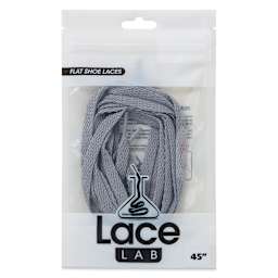 Angelus Lace Lab Flat Colored Shoe Laces - Light Grey, front of the packaging
