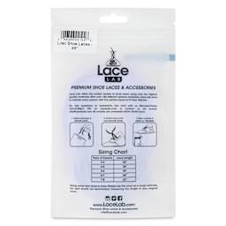 Angelus Lace Lab Flat Colored Shoe Laces - Lilac, back of the packaging