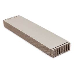 Wide-Notch Cardboard Looms - Pkg of 12, 3.25" x 13" - side view, angled
