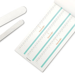 ImpressArt Bracelet Guides Sticker Book showing opened booklet with blanks