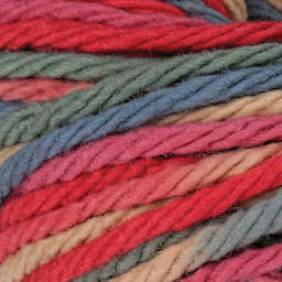 Lily Sugar N' Cream Yarn - 2 oz, 4-Ply, Painted Desert Ombre (Close-up of yarn)