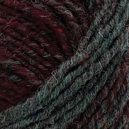 Lion Brand Scarfie Yarn - Claret/Oxford, 312 yds close-up to show texture