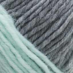 Lion Brand Scarfie Yarn - Silver/Mint, 312 yds close-up to show texture
