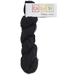 HiKoo CoBaSi Yarn - Packaged skein of Black yarn
