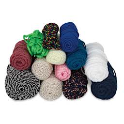 Macramé Cord Assortment - A 5 lb Assortment of cords shown in pyramid stack