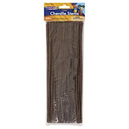 Creativity Street Jumbo Stems - Brown, Pkg of 100 - front of packaging
