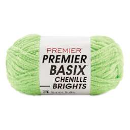 Premier Yarn Basix Chenille Brights Yarn - Kiwi