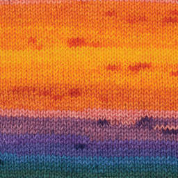 Premier Yarn Colorfusion DK Yarn - Tropical, 325 yards, knitted sample 