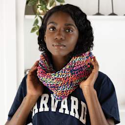 Lion Brand Cover Story Dreamland Yarn finished scarf example
