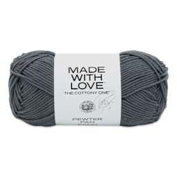 Lion Brand Made With Love The Cottony One Yarn - Pewter Pan, 185 yds