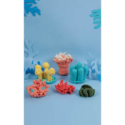 DMC Amigurumi Ocean Life Kit - Corals, finished with scenery (not included)