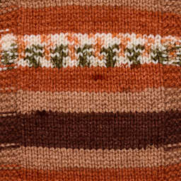 Premier Yarn Bloom Chunky Yarn - Cattail, 109 yds showing knitted pattern example