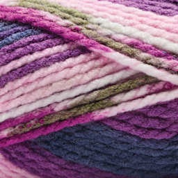 Premier Yarn Bloom Chunky Yarn - Pansy, 109 yds close up showing texture