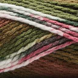 Premier Yarn Bloom Chunky Yarn - Christmas Cactus, 109 yds close up to show texture