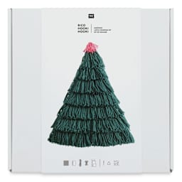 Rico Design Latch Hooking Kits - Christmas Tree Wall Hanging, 17" x 18", packaging