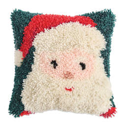 Rico Design Latch Hooking Kits - Santa Pillow, 15" x 15" finished kit
