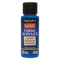 DecoArt SoSoft Fabric Paint - Mediterranean Blue, 2 oz, Bottle