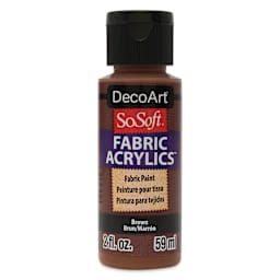 DecoArt SoSoft Fabric Paint - Brown, 2 oz, Bottle