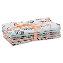 Fabric Palette Cotton Fat Quarter Bundle - Pkg of 5, Charming Woodland