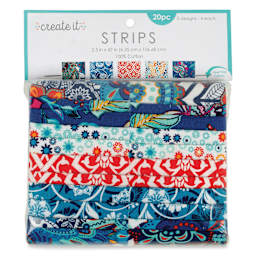 Create It Fabric Strips - Pkg of 20, Moroccan Designs, 2.5" x 42" front of packaging