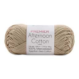 Premier Yarn Afternoon Cotton Yarn - Greige, skein
