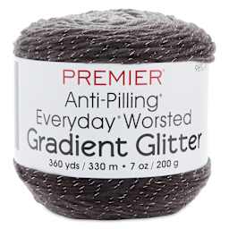 Premier Yarn Anti-Pilling Everyday Worsted Gradient Glitter Yarn - Black Tones packaging