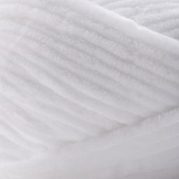 Premier Yarn Parfait Plush Yarn - White, 7 oz close up to show texture