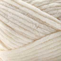 Premier Yarn Parfait Plush Yarn - Cream, 7 oz close up to show texture