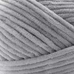 Premier Yarn Parfait Plush Yarn - Pale Gray, 7 oz close up to show texture