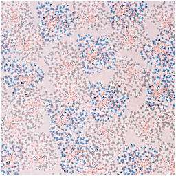 Rico Design Printed Cotton Fabric - Pink Allium, 50 cm x 140 cm