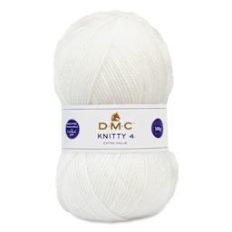 DMC Knitty 4 Yarn - 961 White, 306 yards