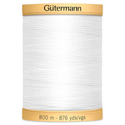 Gutermann Cotton Thread - White, 876 yd Spool