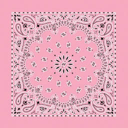 Hav-A-Hank Paisley Bandana - Light Pink, 22" W x 22" L