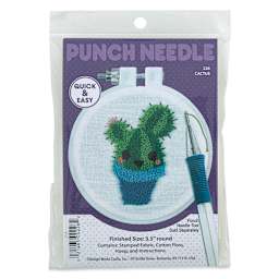 Design Works Thread Punch Needle Kit - Cactus, front of the packaging