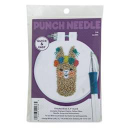 Design Works Thread Punch Needle Kit - Llama with Crown, front of the packaging