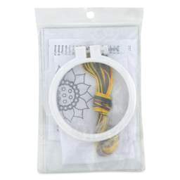 Design Works Thread Punch Needle Kit - Sunflower, back of the packaging