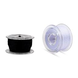 Singer Sewing Machine Bobbins - Class 15, Black and White, Pkg of 12 two threaded bobbins out of the case