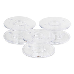 Singer Sewing Machine Bobbins - Class 15J, Clear, Pkg of 12 with Case outside of the case