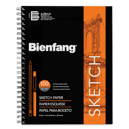 Bienfang Wirebound Sketch Pad - 11" x 8-1/2", 100 Sheets