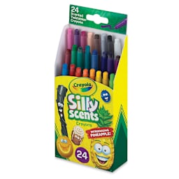Crayola Silly Scents Mini Twistables Crayons - Front of open package of 24 Twistable Crayons
