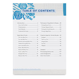 Block Print for Beginners (Table of Contents)