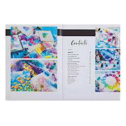 Alcohol Ink: Step-By-Step Techniques for Ink-Based Fluid Art - inside page showing table of contents