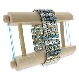 Beadsmith Endless Loom - Angled view of Loom with Beaded Bracelet
